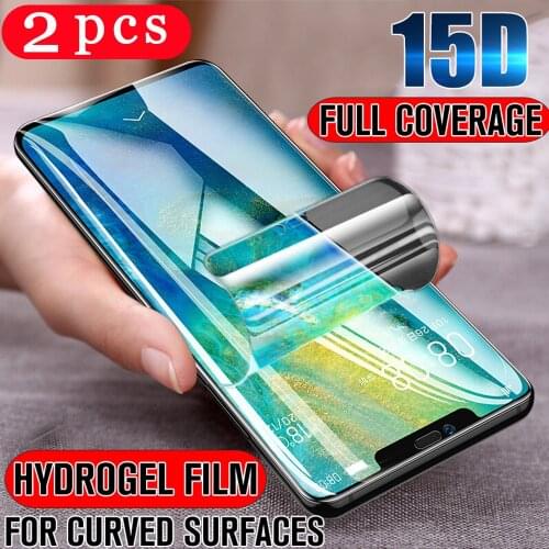 2Pcs soft full cover for huawei P10 lite hydrogel film for huawei P30 P20 pro protective film phone screen protector Not Glass
