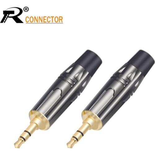20pcs Step type 3.5 stereo connector Microphone plug Audio Connector 3.5mm Stereo Male Plug Assembly Gunmetal Plated Black&Red