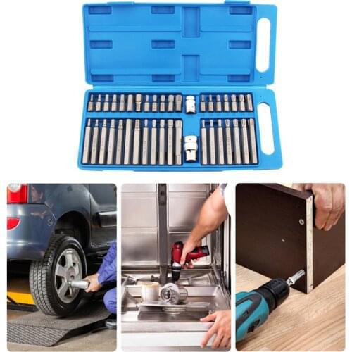 40 in 1 Hex Torx Spline Electric Screwdriver Bit Assortment Set Six Flower 12 Point Bit Screwdriver Socket for Car Repair