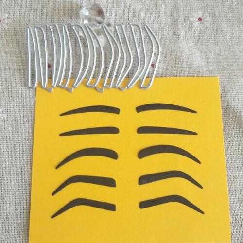 5 new eyebrow metal cutting molds, DIY scrapbooks, photo album and photo frame decorations, cardboard crafts