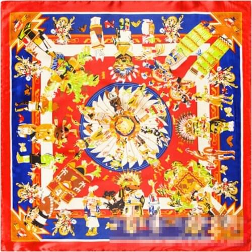 60cm * 60cm Europe and the United States with the myth simulation square silk scarf ladies scarves wraps