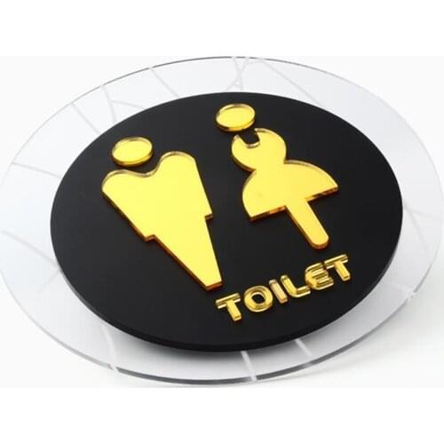 Quality Bathroom Good Door Signs Acrylic Men and Women Toilets Sign Customized Creative Wall Mount Room Indicator Signage Plates
