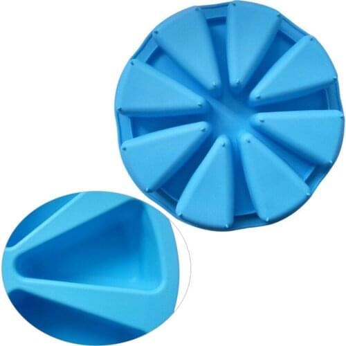 Large Round Silicone Segment Mould/Slice/Wedge/Portion Wheel-Cake/Dessert Random color