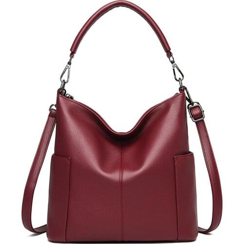 Large Solid Color Crossbody Bags Women Handbag Luxury Pu Leather Autumn New Fashion Shoulder Office Lady