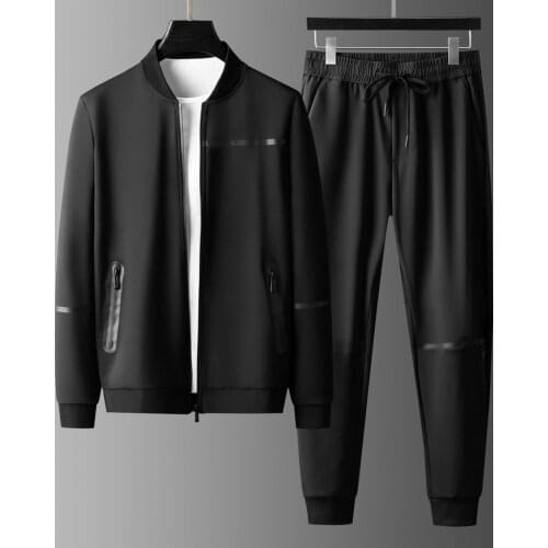 Elegant and gentlemanly line embossed rubber decorated baseball collar coat two-piece autumn and winter comfortable breathable m