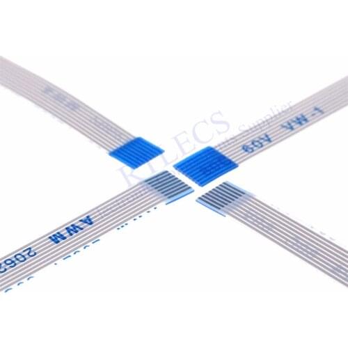 2pcs 0.5 mm 8 pin 200mm length Flexible Flat Ribbon Cable FPC FFC Connect Cable reverse ends different direction