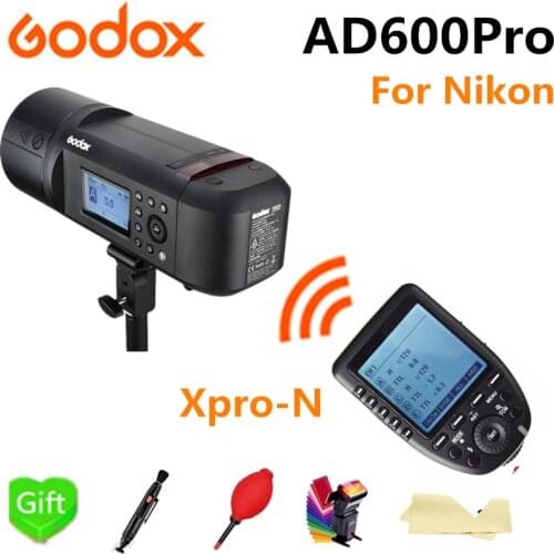 Godox AD600Pro TTL Outdoor Li-Battery 2.4G Wireless X System Studio Flash Strobe Light for Nikon Camera + Xpro-N Flash Trigger