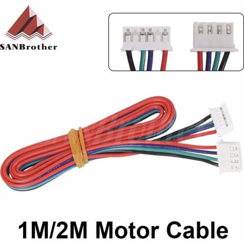 3D Printer Motor Cable Connector 4pcs/lot 1M/2M DuPont line HX2.54 4pin to 6pin White Terminal 4pin Stepper Motor Cables