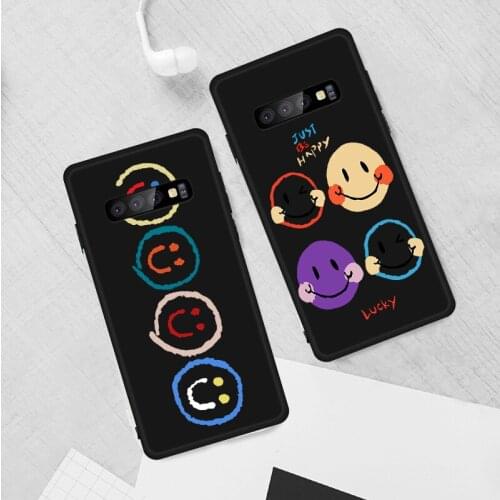 Cute smileys Soft phone Case For Samsung S20 S21 S10 S9 Plus S8 S7 S6 EDGE Lite For Note 20 10 Ultra Coque Cases