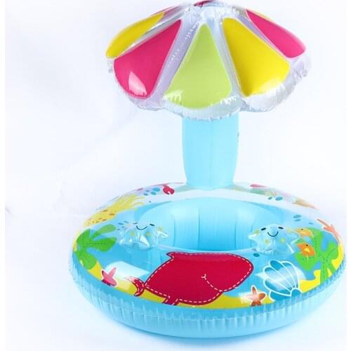 Inflatable Circle Shading Sun Protection Baby Float Swimming Ring Inflatable Pool Float Child Seat Water Toys Swimming Rings