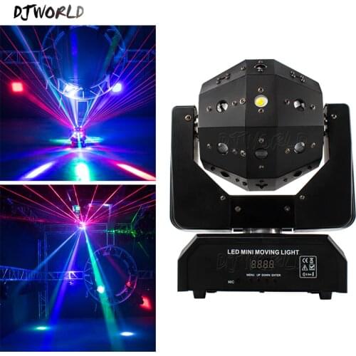 Djworld Unlimited Rotate Dj Laser Disco Led Beam Strobe 3 IN 1 Football RollerMoving Head Light For DMX Party KTV Night Club Bar