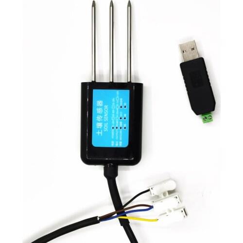7 IN 1 Online Monitoring Datalogger LORA LORAWAN RS485 Soil Moisture Temp EC Salinity NPK Sensor