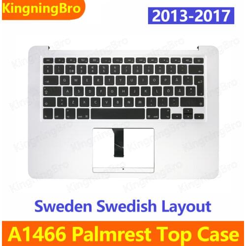 Original A1466 Sweden Keyboard with Backlight with Topcase For Macbook Air 13" A1466 Palmrest Top Case 2013 2014 2015 2017 Years