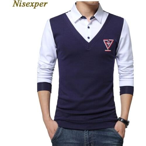 2020 Spring Autumn Mens Shirt Fashion Unique Design Shirt Collar Pathwork Long Sleeve Male Social Shirt Office Shirts 5XL
