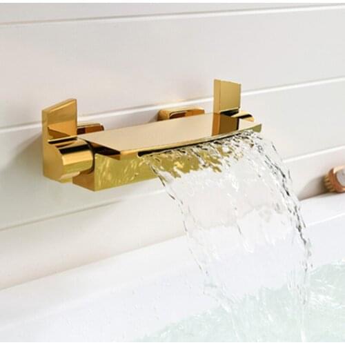 Basin Faucet Bathroom Shower Faucet Waterfall Bathtub Shower Faucet Black/White/Gold/Chrome Concealed Wall Mounted Mixer Tub Tap