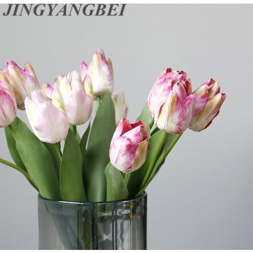 High quality Ireland soft glue Tulip Artificial flowers Fake flower for home decoration wedding decoration marriage accessories