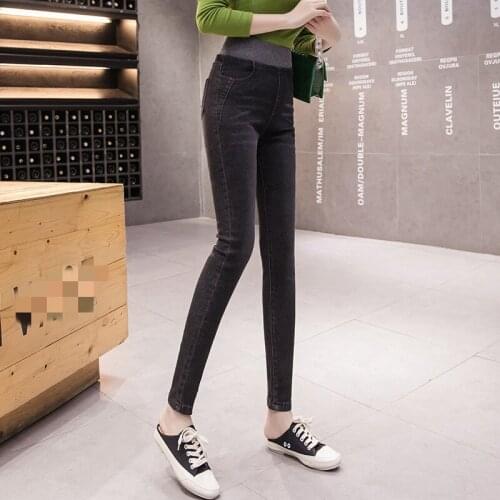 ZG1417 spring autumn winter 2020 new women fashion high-waisted stretch show thin jeans cheap wholesale