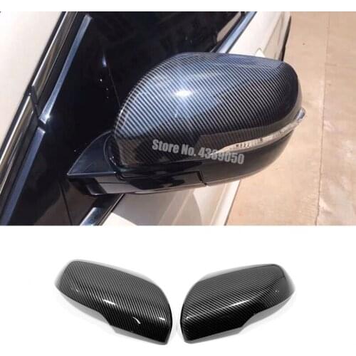 For Ford Edge 2015 2016 2017 2018 accessories ABS Carbon fiber Car side door rearview mirror cover Cover Trim Car styling 2pcs