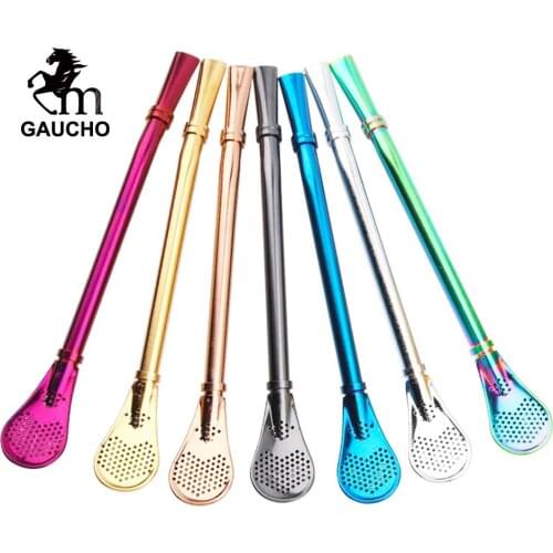 720 PCS/Lot Yerba Mate Straw 15.5 CM Stainless Filter Bombilla 7 Color For Option Drinking Smooth Easy Cleaning Hot Wholesale