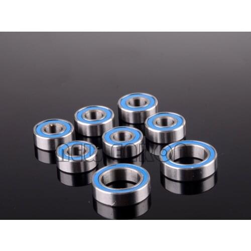 8Pcs 52100 Chrome Steel Metric Ball Bearing KIT Blue Rubber Sealed For Rc Car Part 1/10 Crawler Axial SCX10 AXLE AXA1221 AXA1230