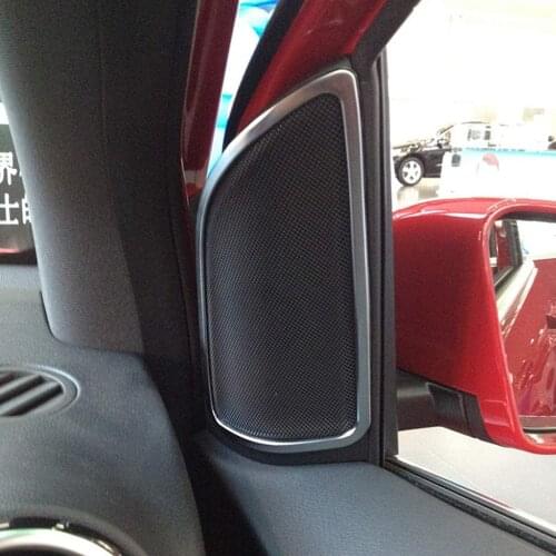ABS Chrome Plastic Door Speaker Frame Decoration Trim Sticker Silver For Mercedes Benz B Class B200 B260 2012-2016