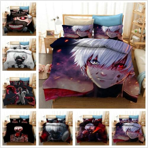 Anime Tokyo Ghoul Home Textile Pillow Case 3D Bed Linen Duvet Covers Comforter Bedding Sets Bed Set Home Decor Bedding