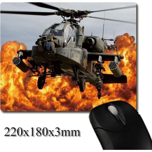 Apache helicopter gunships of the war image printed Heavy weaving anti-slip rubber pad office mouse pad Coaster Party favor gift