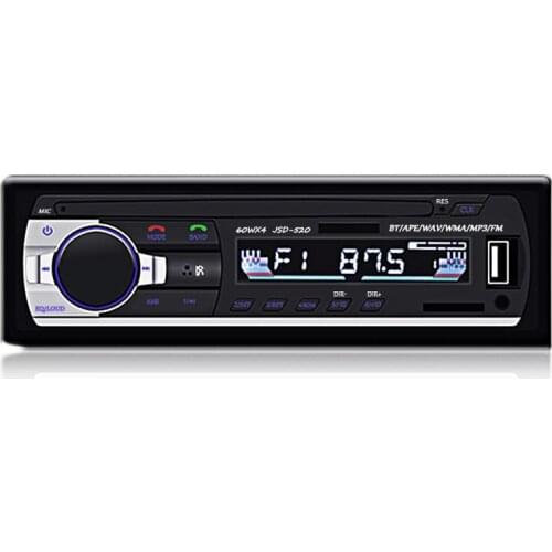 1DIN In-Dash Car Radios Stereo Remote Control Digital Bluetooth Audio Music Stereo 12V Car Radio Mp3 Player USB/SD/AUX-IN