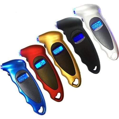 Digital Car Tire Tyre Air Pressure Gauge Meter LCD Display Manometer Barometers Tester for Car Truck Motorcycle Bike