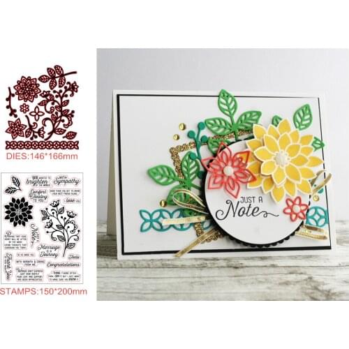 Decorative flowers Metal cutting dies and stamps For Scrapbooking Embossing Decorative Crafts DIY Paper Cards Stamp and DIES