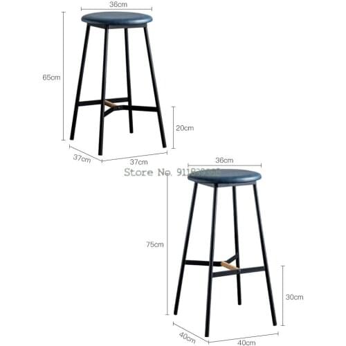 Stainless Steel Round Stool, Industrial Style Bar Chair, Iron Art, American Bar Stool, High Footed, Simple And Retro High Footed