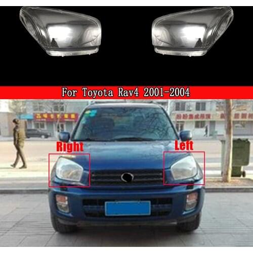 Car Front Headlight Cover Glass Lamp Transparent Lampshade Shell Auto Lens Caps For Toyota Rav4 2001 2002 2003 2004