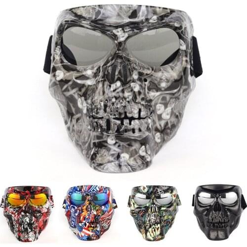 Ski Snowboard Mask Full Face Snowmobile Skiing Goggles Motocross Bicycle Protective Glasses Safety Goggles Skull Ghost Mask