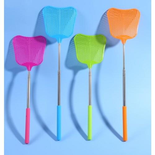 Fly Swatters Telescopic Extendable Fly Swatter Prevent Pest Mosquito Tool Flies Trap Retractable Swatter Garden Supplies