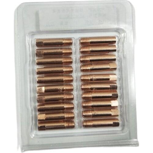 15AK contact tip 20pcs MIG torch gun consumables 0.6mm 0.8mm 0.9mm 1.0mm 1.2mm available M6x25mm for the MIG welding