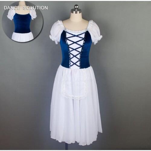 Short Sleeve Chiffon Ballet Dance Dress for Child and Adult Performance Ballerina Costume Lyrical & Contemporary Dresses 19019