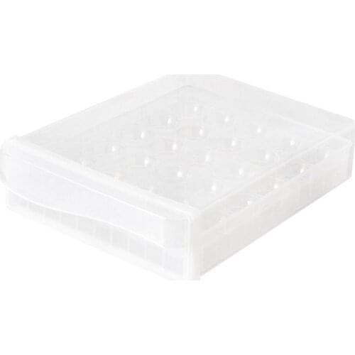 Egg Storage Rack Single-Layer 30 Grid High-grade Anti-collision With Lid And Drawer StackableKitchen Refrigerator Storage Box