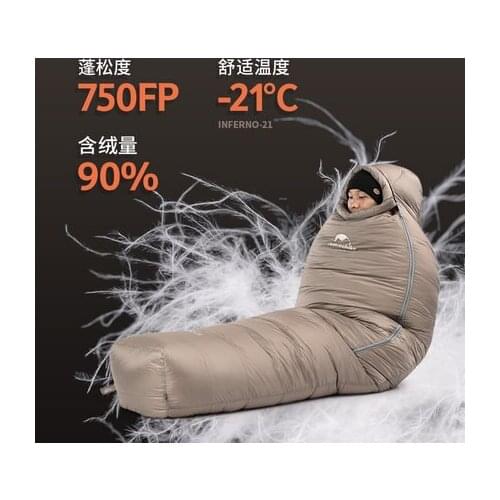 Naturehike nuke down sleeping bag - 20 degrees below zero, cold proof and warm in winter, outdoor super light down sleeping bag