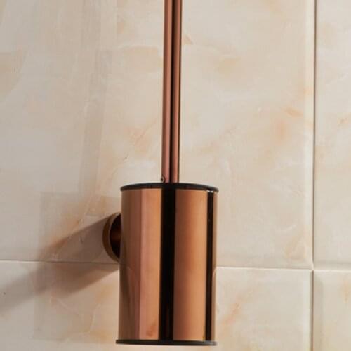 WC 304 Stainless Steel rose gold toilet brush wall mounted matt black toilet brush holder chrome/ORB/golden toilet brush set