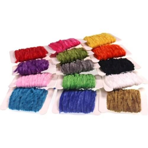 Vampfly 5MX3MM Fly Tying Rayon Chenille Yarn For Worms Woolly Bugger Streamer Flies Body Making Material