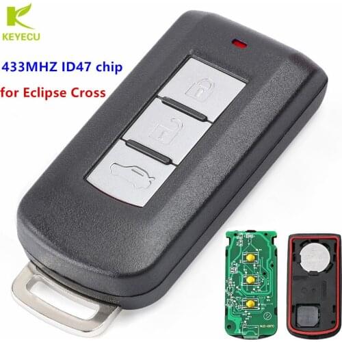 KEYECU Replacement Keyless Entry Remote Fob Smart Key 3Button 433MHz ID47 chip for Mitsubishi Eclipse Cross 2017 2018 2019 2020