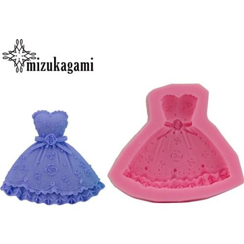 1pcs UV Resin Jewelry Liquid Silicone Molds Princess 3D Dress Mold Resin Charms Mold For DIY Decorate Making Jewelry