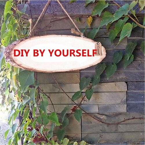 11*27*1cm Wood Blank DIY Home Garden Plaque Wooden Tag Timber Pile Carved Hanging Sign House number