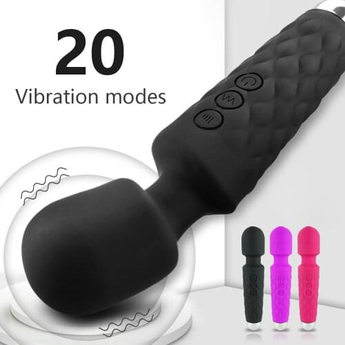 18 Masturbator Clitoris stimulator VibratorsMagic Wand Toys for adults Sex Toys for women Powerful Body Massge Vagina Dildo