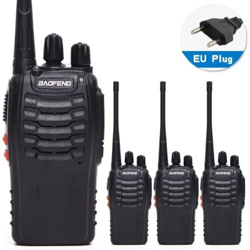 4Pcs Baofeng BF-888S Walkie Talkie UHF Two Way Radio BF888S Handheld Radio 888S Comunicador Transmitter Transceiver+ 4 Headsets