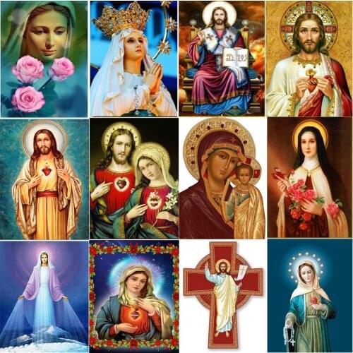 5D DIY Full Square/Round Diamond Painting Religious Jesus Diamond Embroidery Cross Stitch Mosaic Picture Custom Art Decor Gift