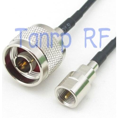 6in FME male plug to N male plug RF connector adapter 15CM Pigtail coaxial jumper cable RG174 extension cord