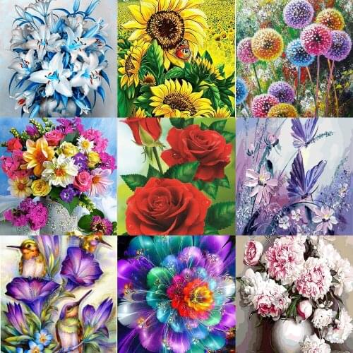 5D DIY Diamond Embroidery Full Home Decoration Flower and Bird Diamond Painting Cross Stitch Kits Mosaic Wall Art New Year Gift