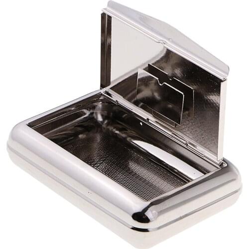 Silver Smoking Pipe Tobacco Storage Case Box Hold Container for Moist Fresh