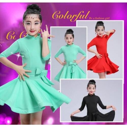 Kids latin dresses modern dance costumes for kids latin dress girls Clothes for dancing samba rumba salsa dance dresses fringe